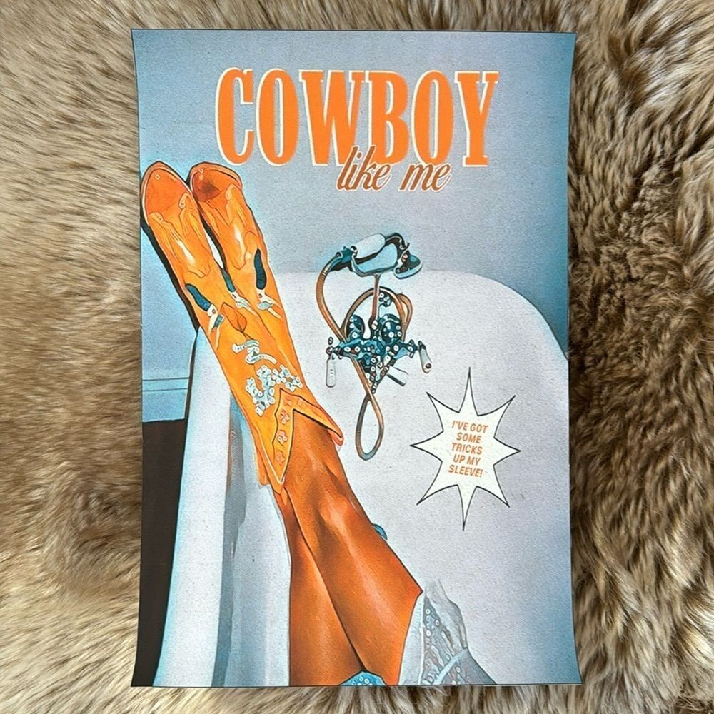 Taylor Swift Evermore Poster Cowboy Like Me Graphic Canvas Print - Picture 3 of 3